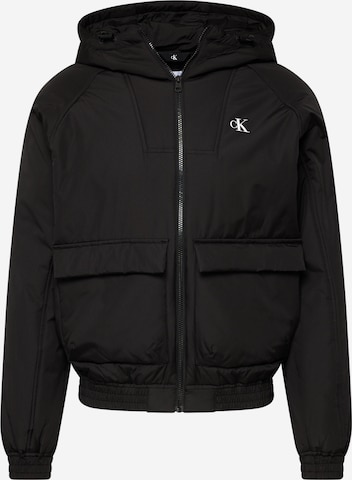 Calvin Klein Jeans Tussenjas 'Harrington' in Zwart: voorkant