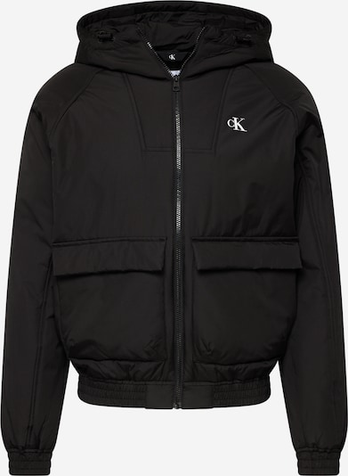 Calvin Klein Jeans Prechodná bunda 'Harrington' - čierna / biela, Produkt