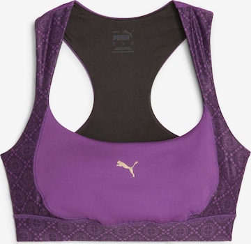 PUMA - Soutien Bustier Soutien de desporto em roxo: frente