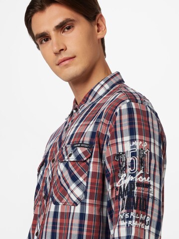 CAMP DAVID Regular fit Button Up Shirt in Red