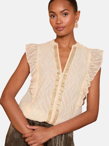 love & roses Blouse in Beige: front