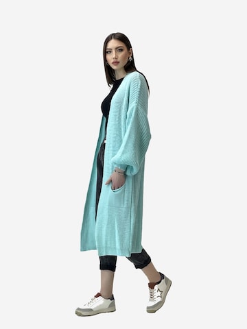 Elara Gebreid vest in Blauw