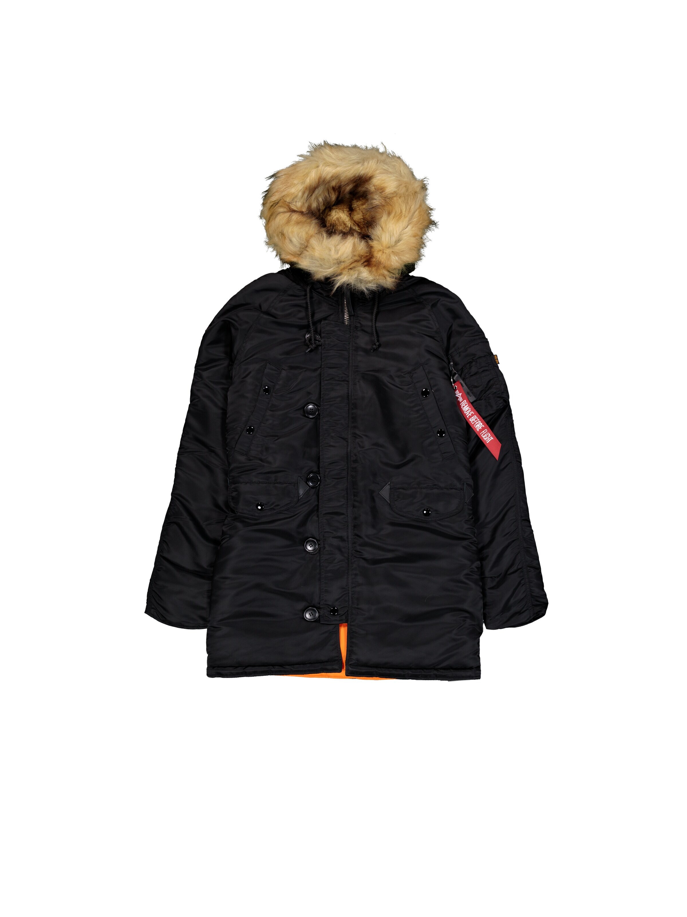 ALPHA INDUSTRIES Winterjacke 'N3B VF 59'‌‌‌‌‌‌‌‌ in Schwarz: Vorderseite