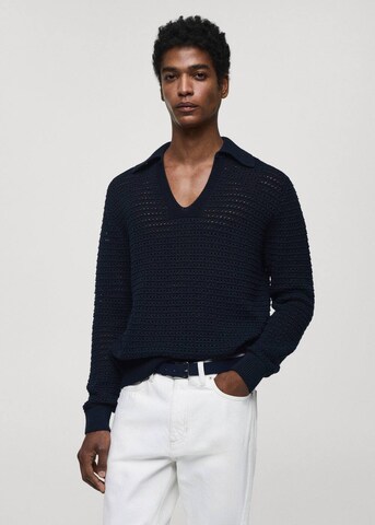MANGO MAN Sweater 'Libeccio' in Blue: front