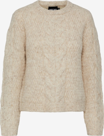 PIECES Sweater 'Nina1' in Beige: front