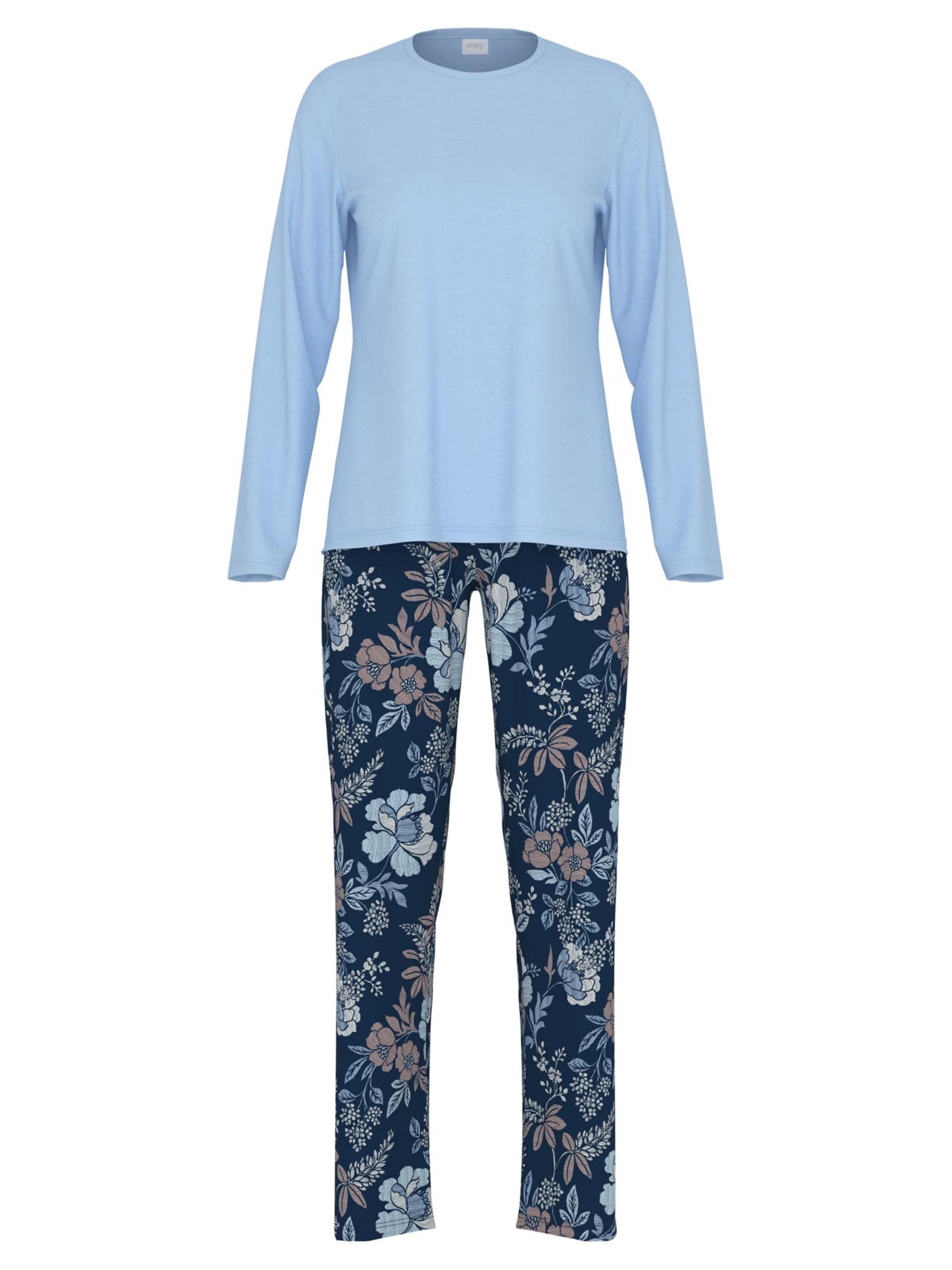 Mey Pyjama 'Nostalgia'‌‌‌‌‌‌‌‌ in Blau: Vorderseite