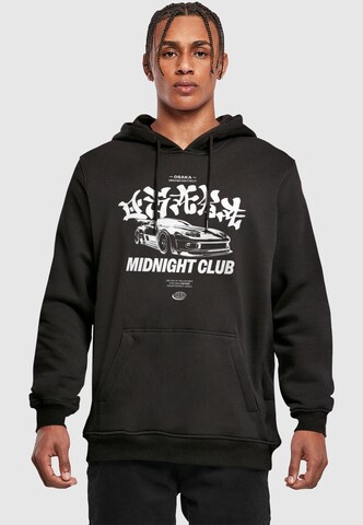 Sweat-shirt 'Midnight Racing Club' Mister Tee en noir : devant