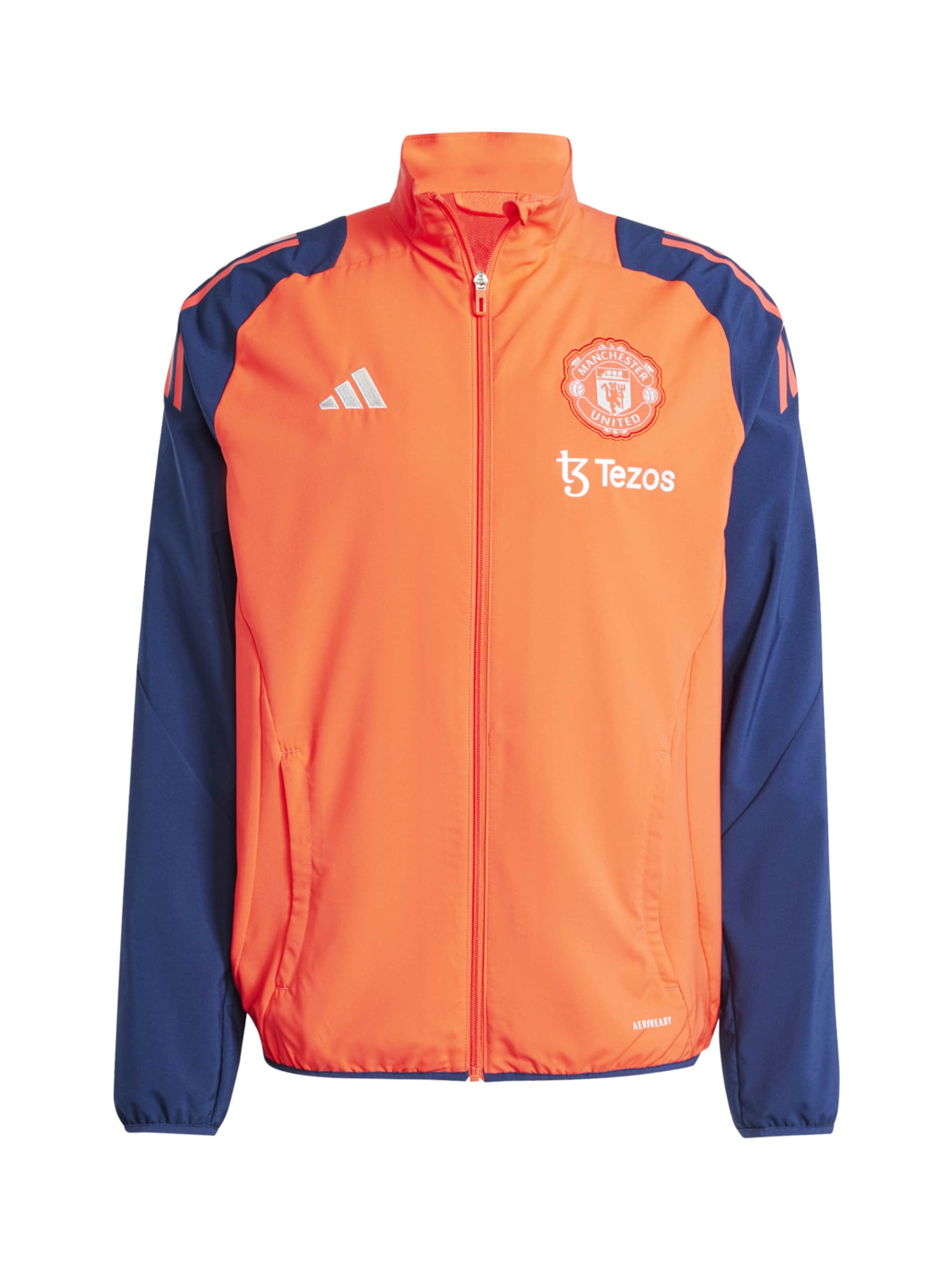 ADIDAS PERFORMANCE Sportjacke in marine / orangerot / weiß, Produktansicht