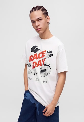 PUMA Футболка 'F1 Race Day' в Белый: спереди