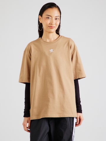 ADIDAS ORIGINALS Shirt 'ESS' in Bruin: voorkant