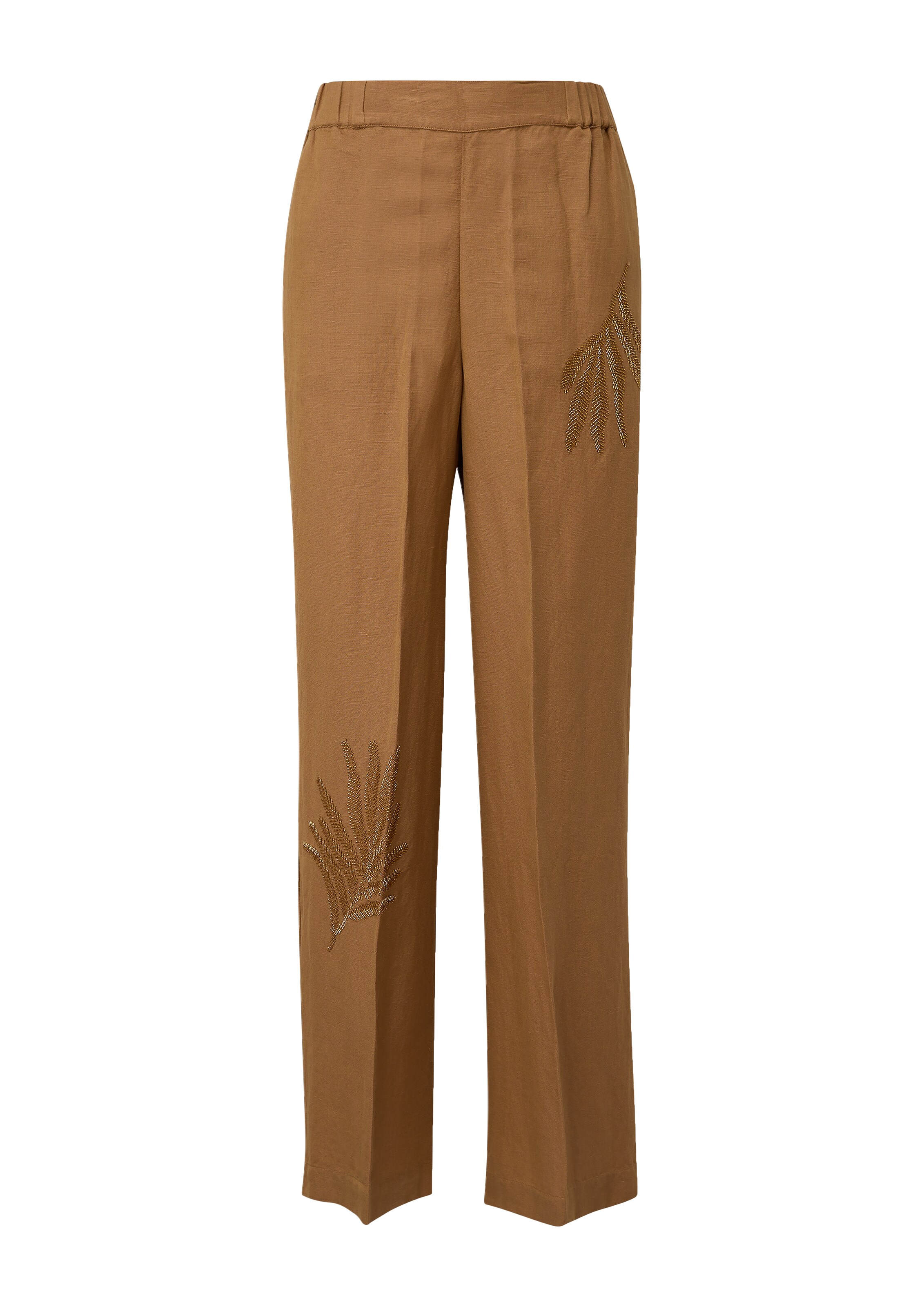 s.Oliver BLACK LABEL Wide Leg Hose in Braun: Vorderseite