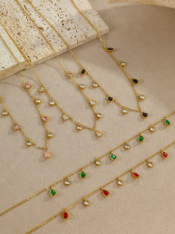 Pure Schmuck Ketting 'Garden Grace Halskette | Bridgerton' in Roze