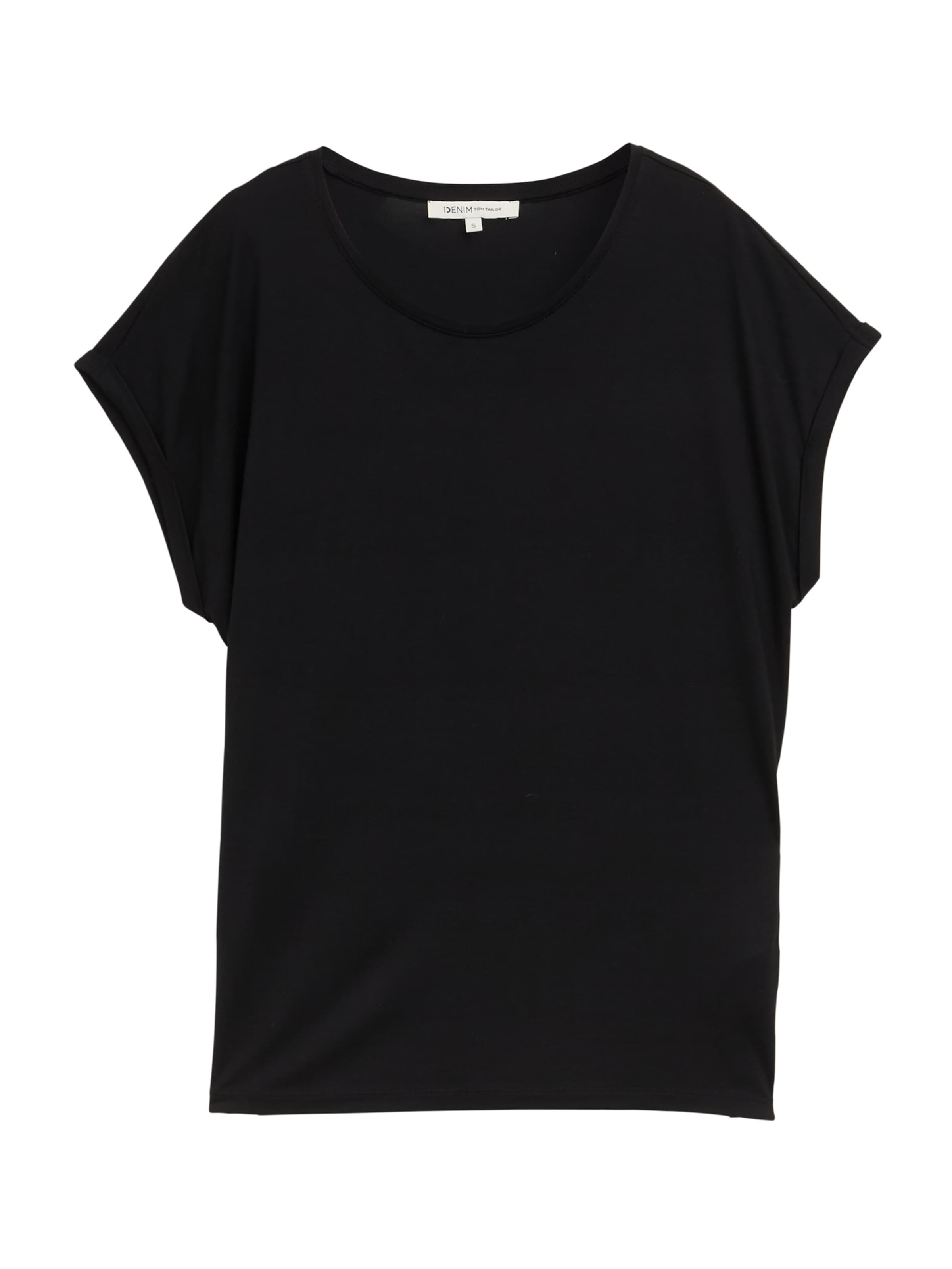 Tricou de la TOM TAILOR DENIM pe negru: față