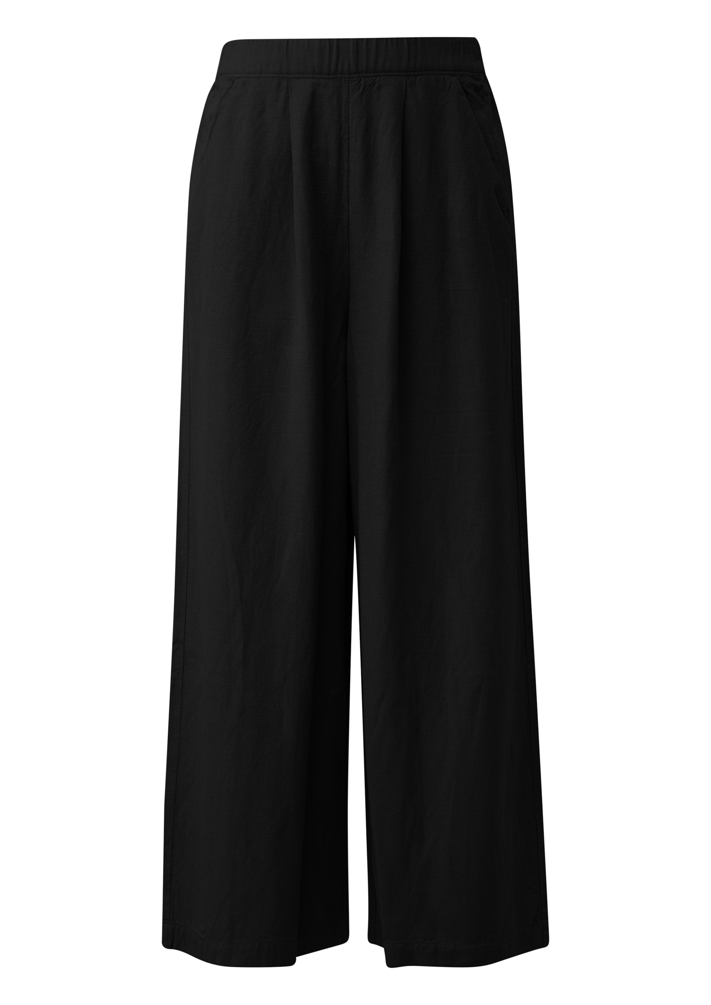 QS Pleat-front trousers in Black: front