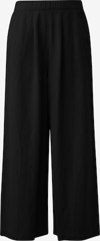 Pantalon à pince QS en noir : devant