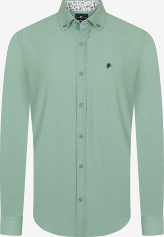 DENIM CULTURE Regular fit Button Up Shirt ' FYODOR ' in Green: front