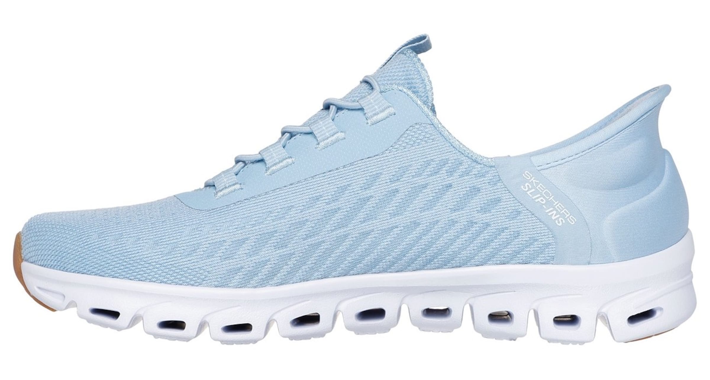 SKECHERS Slip-Ons 'Glide Step - Tranquility' in Blue: front