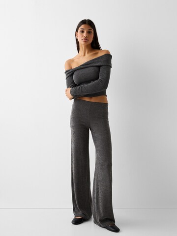 Bershka Flared Pants in Grey