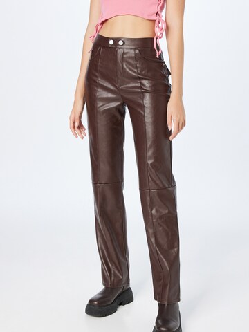 Regular Pantalon 'BELVA' 4th & Reckless en marron : devant