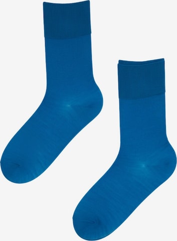 Calzino 'DOORA merino wool socks for women' di Sokisahtel in blu: frontale