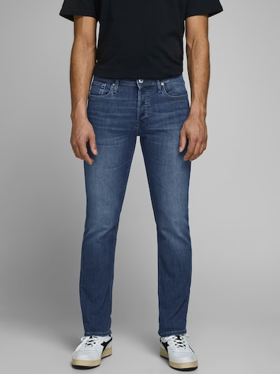 JACK & JONES Kavbojke 'Glenn' | moder denim barva, Prikaz modela