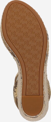 Sandale cu baretă 'HILARIE' de la Lauren Ralph Lauren pe bej