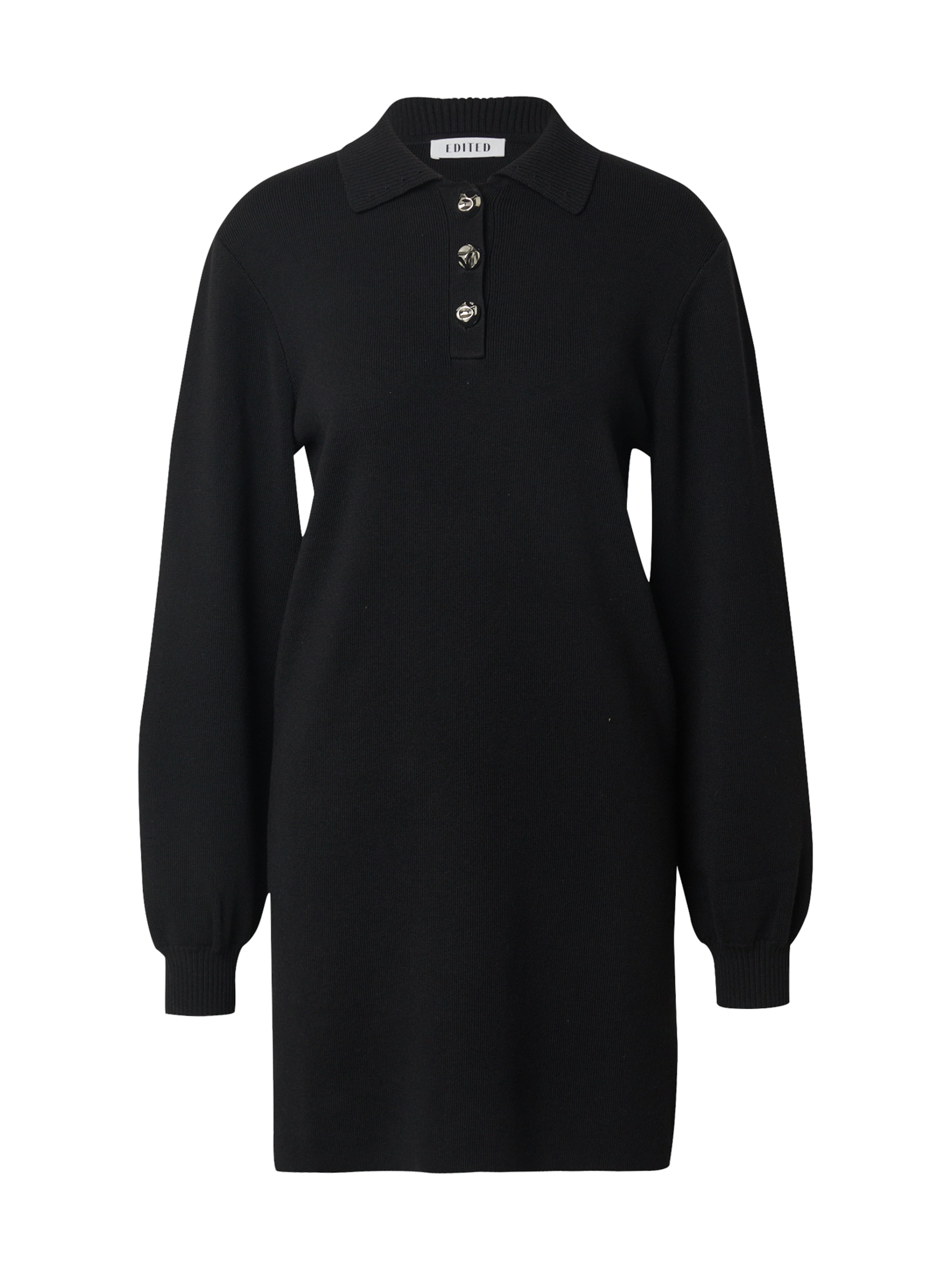 EDITED Плетена рокля 'Jeni' в черно: отпред