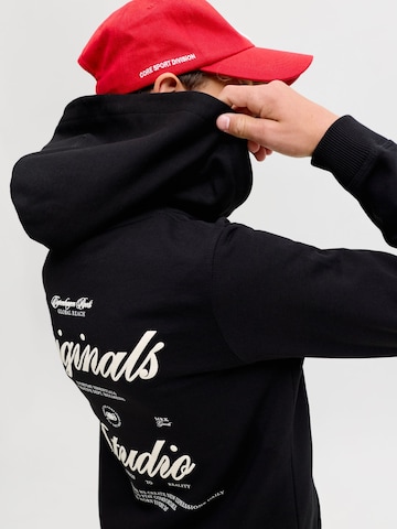 Jack & Jones Junior Sweatvest 'JORNORREBRO TYPO' in Zwart