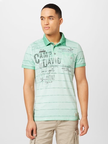 CAMP DAVID - Camiseta 'Tree House' en verde: frente