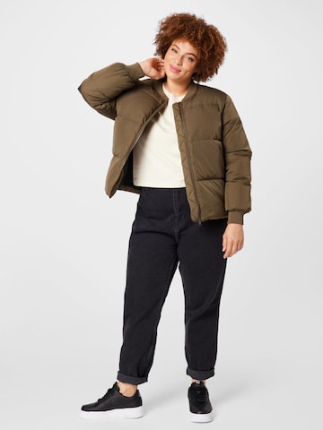 Selected Femme Curve Winter Jacket 'Dany' in Brown