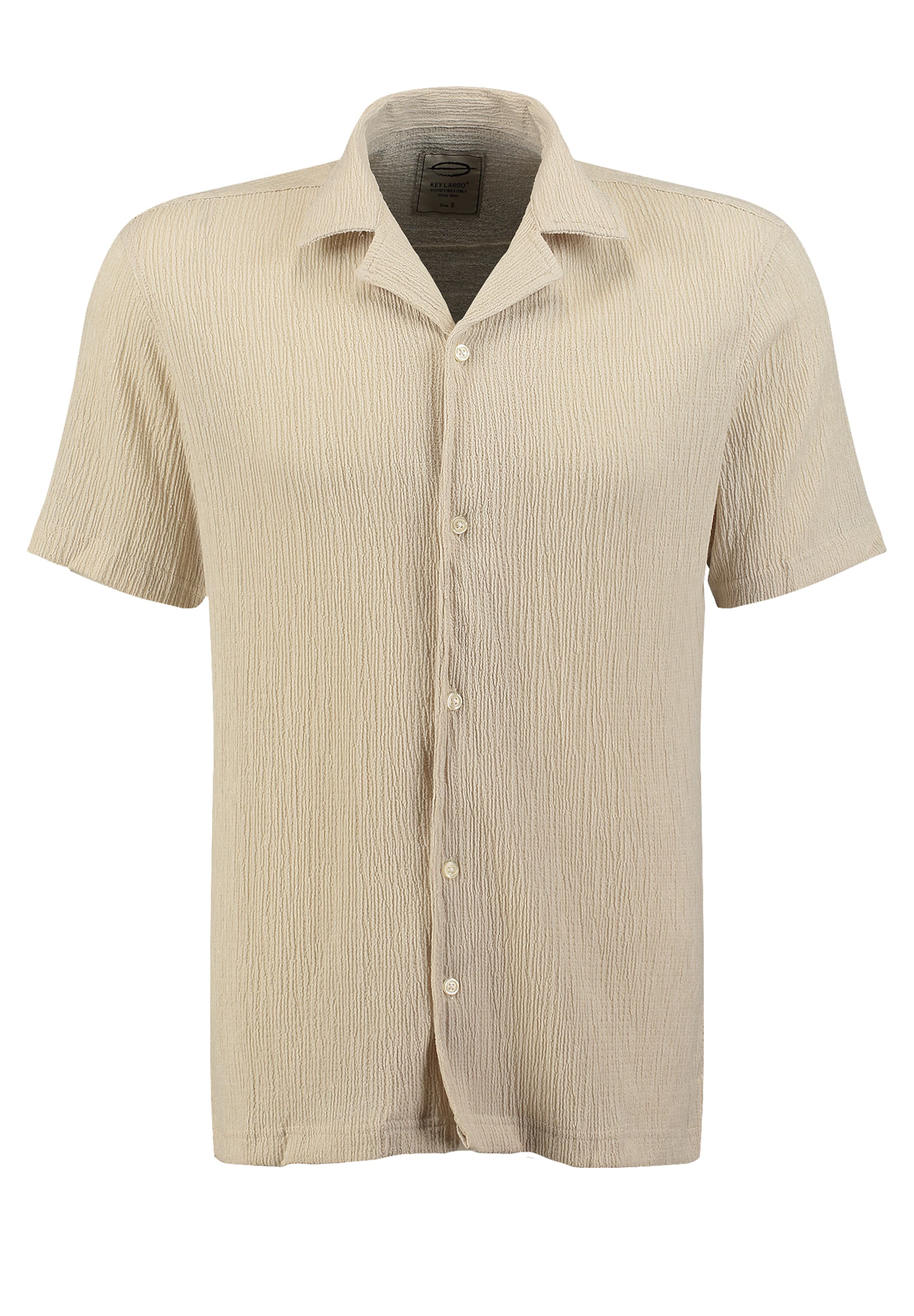 Key Largo Regularny krój Koszula 'KLSweden' w kolorze beżowy: przód