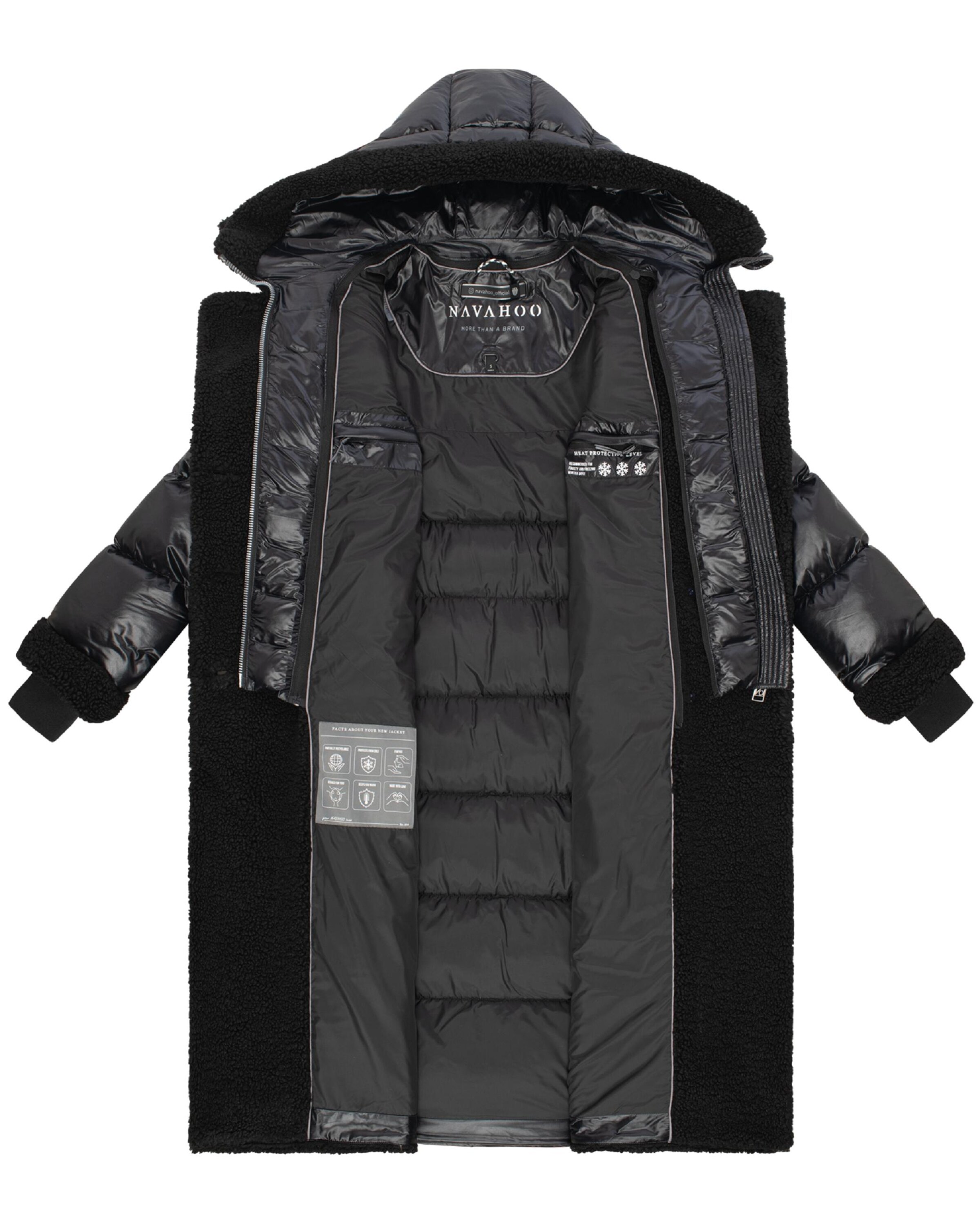 Cappotto invernale 'Kuscheltraum 14' di NAVAHOO in nero