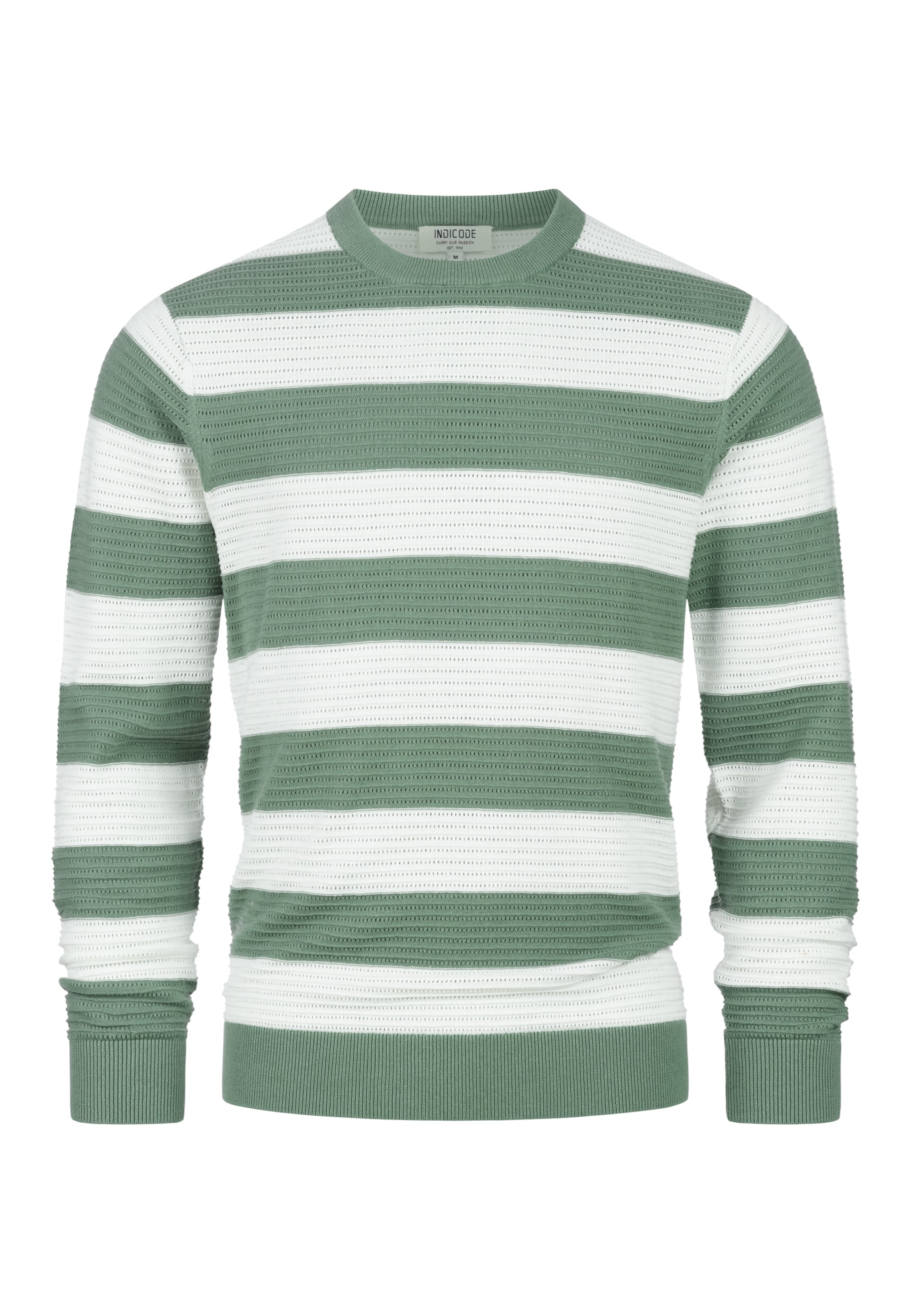 INDICODE JEANS Strickpullover ' INTidsel' in Grün: Vorderseite