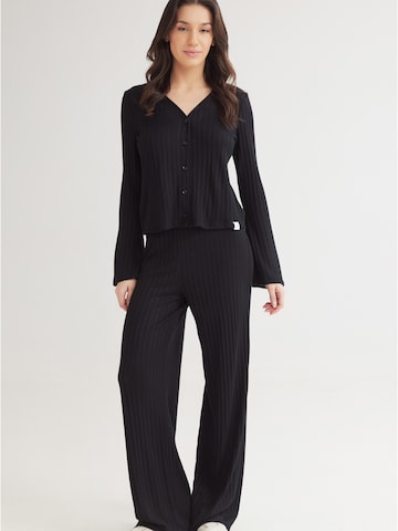 4TAILORS Voľný strih Nohavice - Čierna