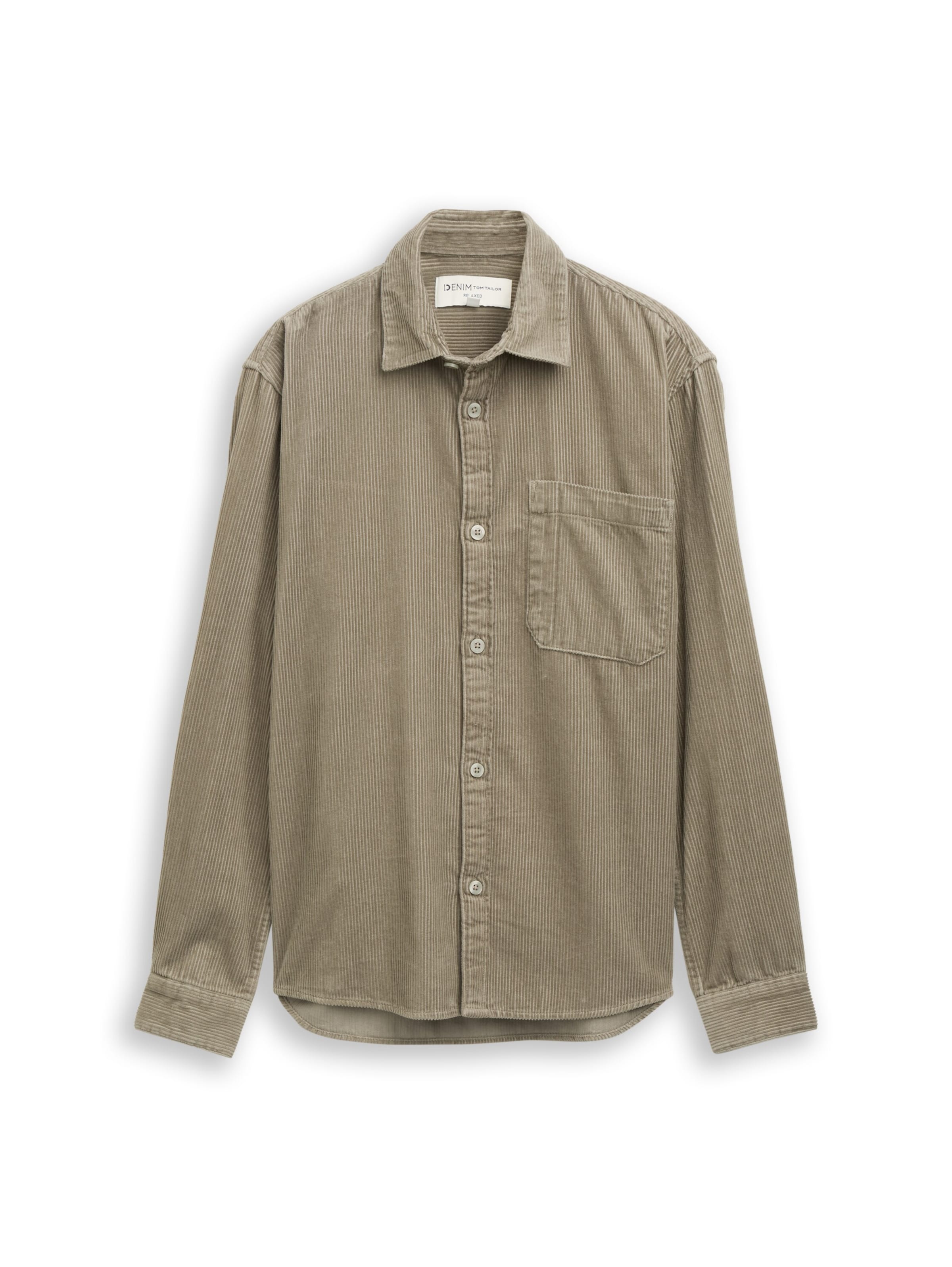 TOM TAILOR DENIM Overhemd in Groen: voorkant