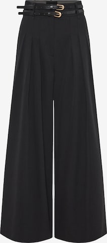 juoda Funky Buddha Laisvas Klostuotos kelnės: priekis