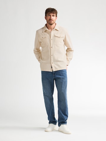 Petrol Industries Regular fit Button Up Shirt in Beige
