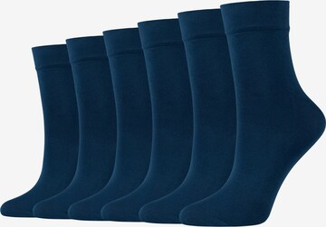 Chaussettes fines camano en bleu : devant