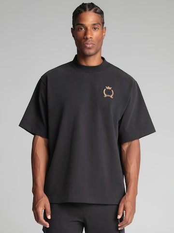 Maglietta di SikSilk in nero: frontale