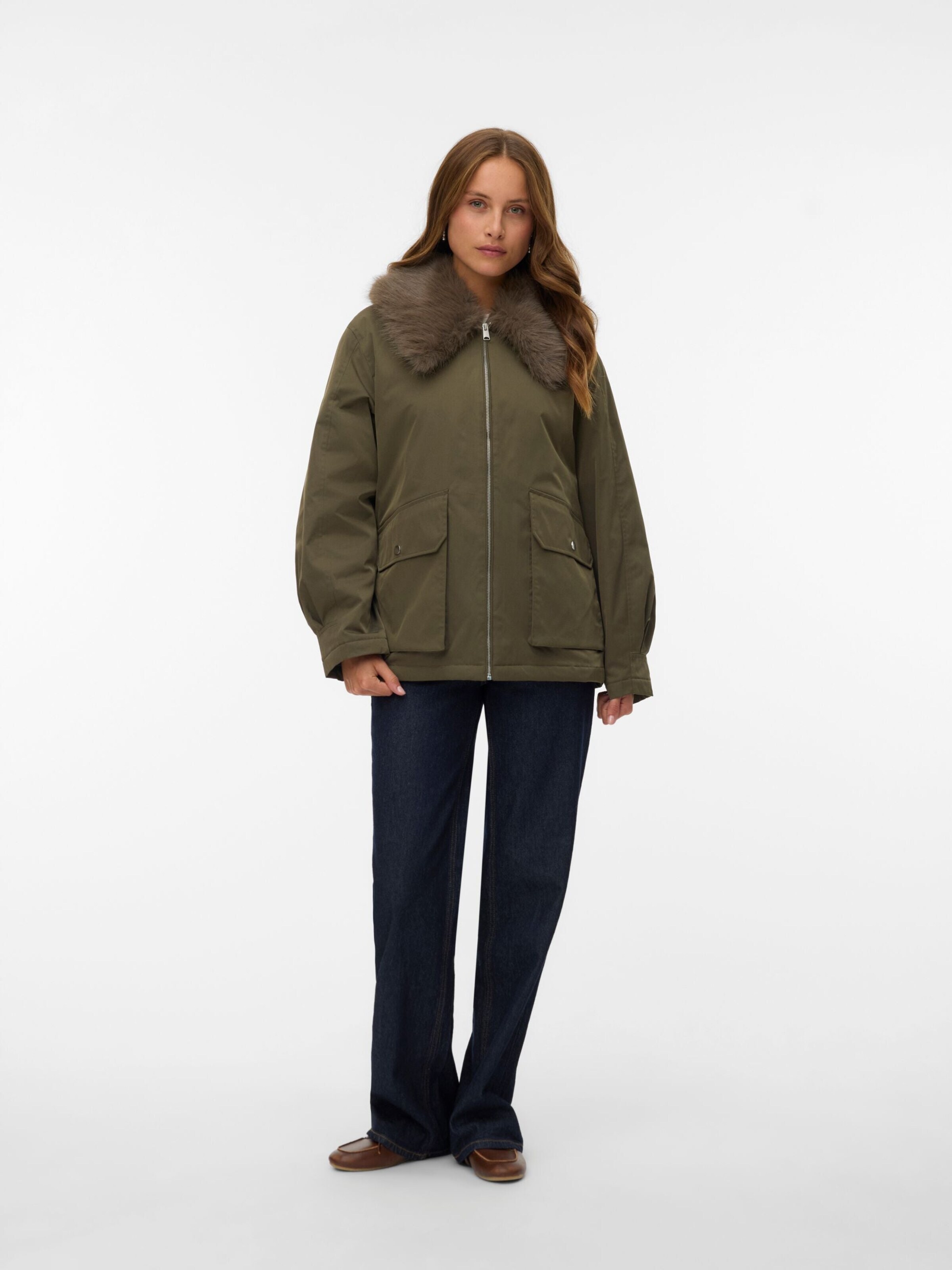 Manteau d’hiver '10333552' VERO MODA en vert