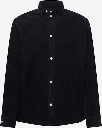 WEEKDAY Regular fit Button Up Shirt 'Carlo' in Black: front