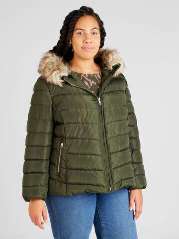 ONLY Carmakoma - Chaqueta de invierno en verde: frente