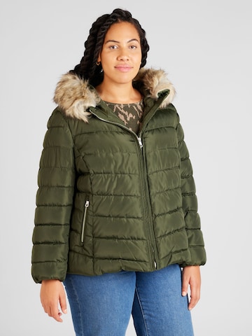 Veste d’hiver ONLY Carmakoma en vert : devant