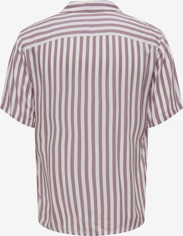 Only & Sons Comfort fit Koszula 'Wayne' w kolorze fioletowy