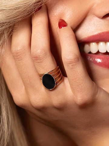 Bague 'Ring Bari' Chic by Lirette en noir