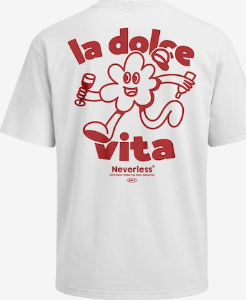 Neverless Shirt 'La dolce Vita' in White: front