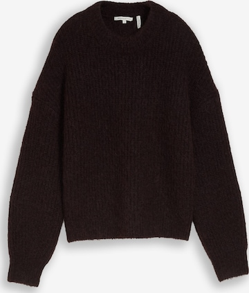 TOM TAILOR DENIM Sweter w kolorze brązowy: przód
