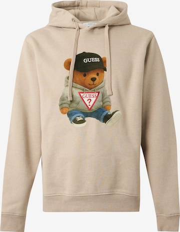 GUESSSweater majica 'TEDDY BEAR' - bež boja: prednji dio