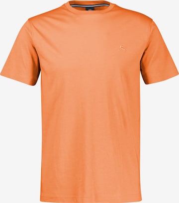 LERROS Klassisches T-Shirt aus reiner Baumwolle mit Rundkragen in Orange: Vorderseite