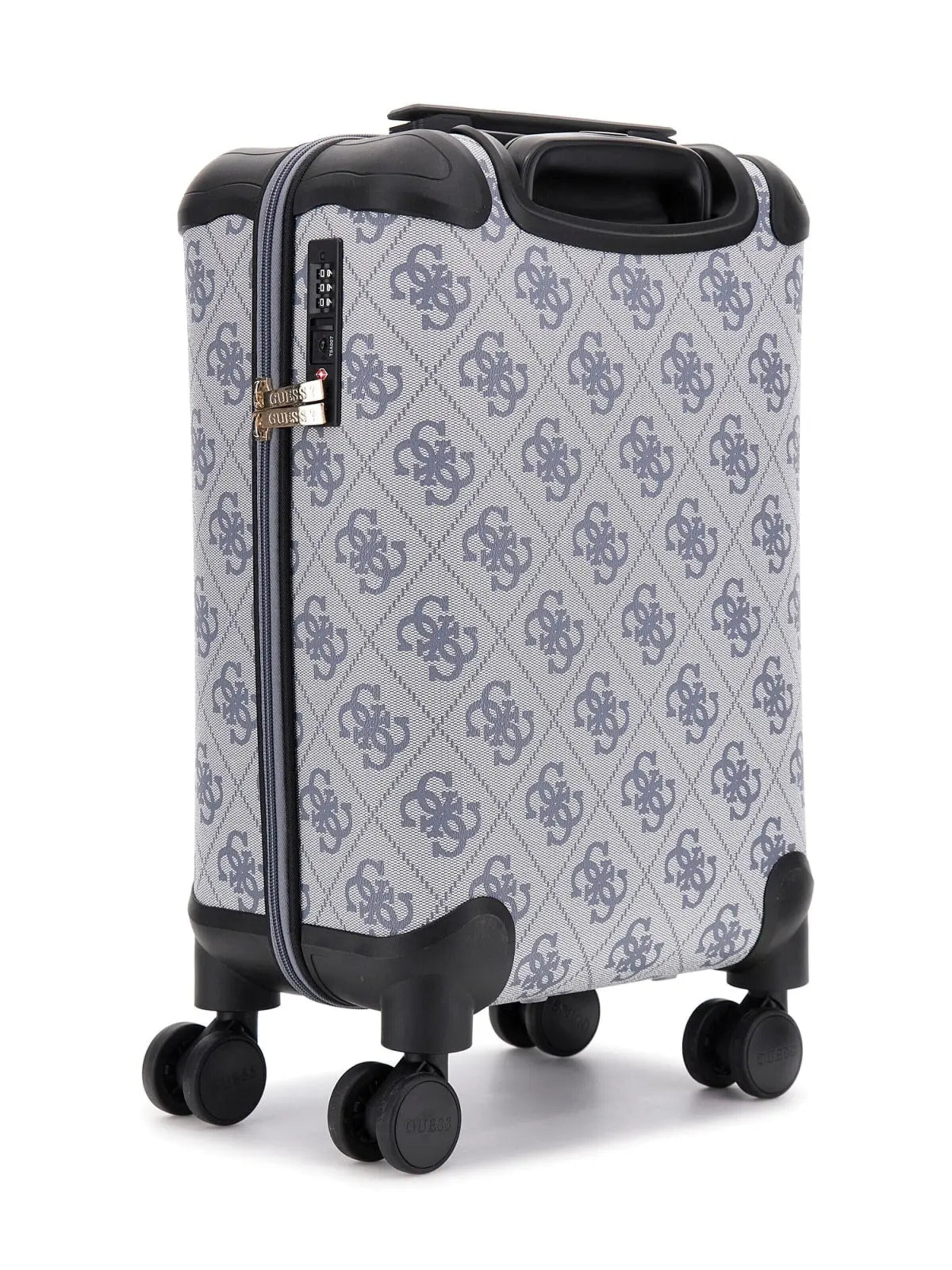 GUESS Koffer 'Guess Valise Berta Toiletry Train Slate Logo OB8688983'‌‌‌ in Blau